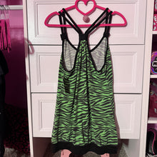 Load image into Gallery viewer, Retired scene kid green zebra tank top
