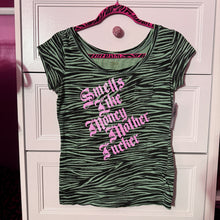 Load image into Gallery viewer, Smells like money mother fucker green zebra shirt top
