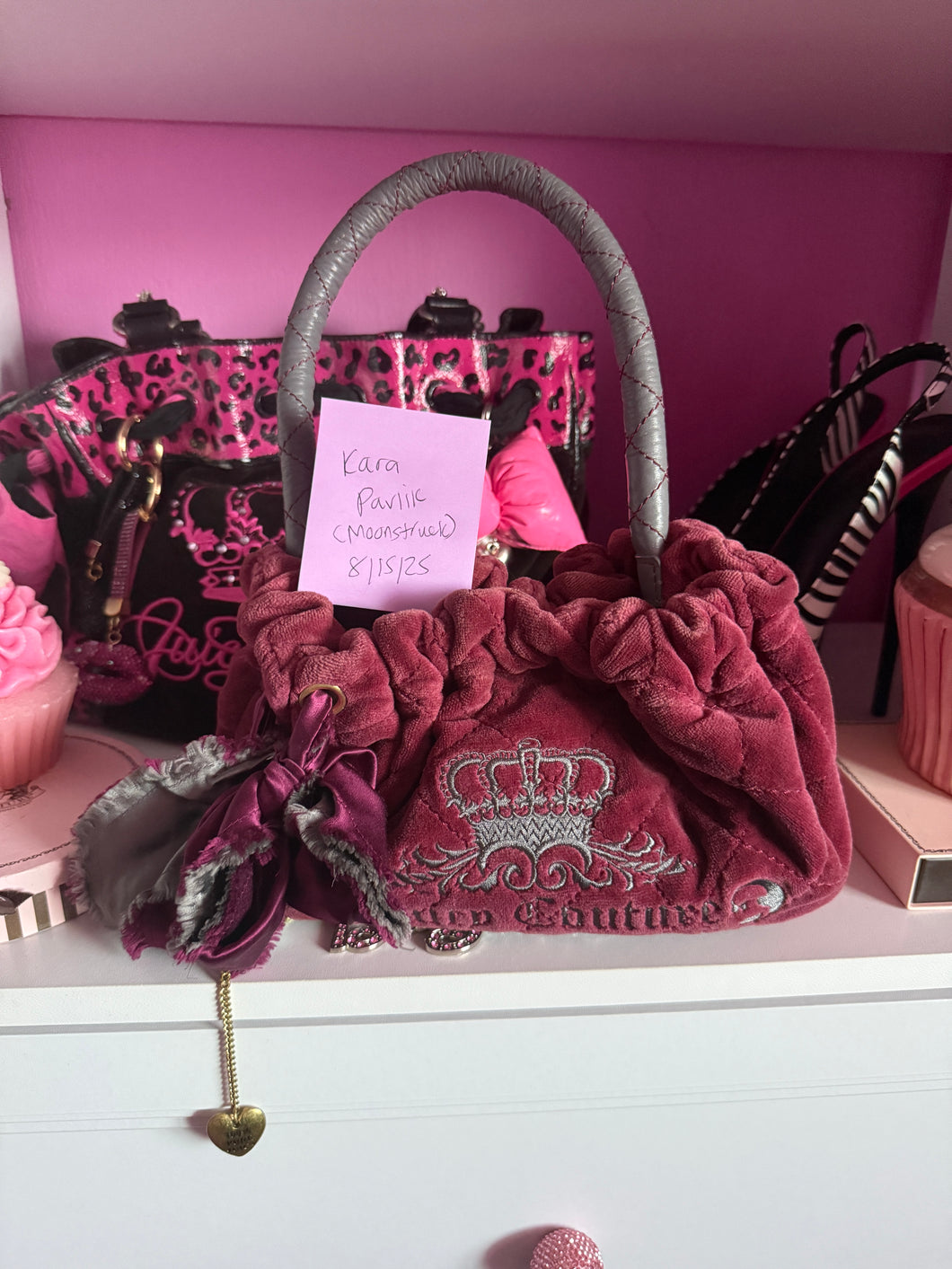 vintage juicy couture burgundy bag