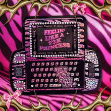 Load image into Gallery viewer, Feelin Like a Y2K Princess Zebra Juicy Sidekick Mcbling Holo Glitter Sticker
