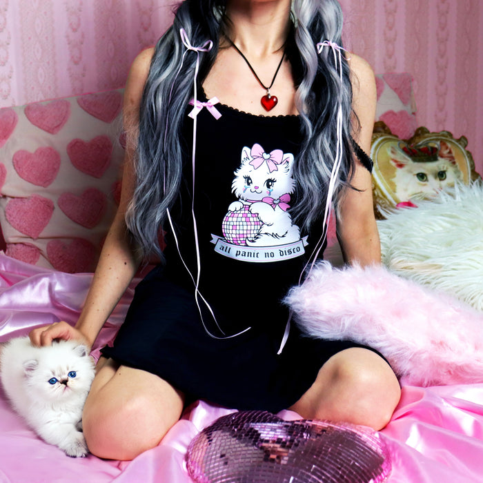 All Panic No Disco Kitty Cat Cami Tank Top