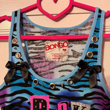 Load image into Gallery viewer, punk princess blue zebra tank top
