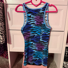 Load image into Gallery viewer, punk princess blue zebra tank top
