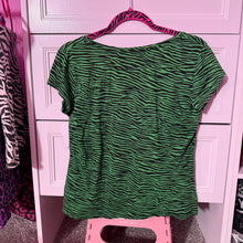 Load image into Gallery viewer, swag princess green zebra top
