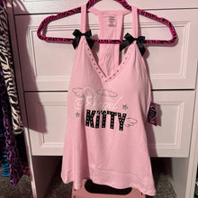 Load image into Gallery viewer, angel kitty pink halter tank top
