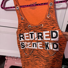 Load image into Gallery viewer, retired scene kid orange zebra tank top
