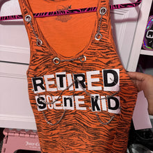 Load image into Gallery viewer, retired scene kid orange zebra tank top
