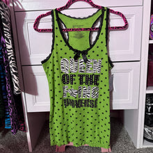 Load image into Gallery viewer, queen of the fcking universe green star tank top
