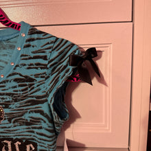 Load image into Gallery viewer, myspace princess blue zebra shirt top
