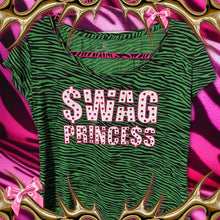 Load image into Gallery viewer, swag princess green zebra top
