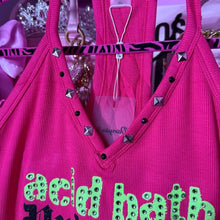 Load image into Gallery viewer, acid bath princess of the darkness pink halter tank top
