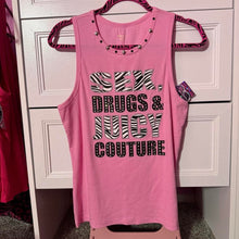 Load image into Gallery viewer, sex drugs juicy pink tank top
