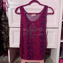 Load image into Gallery viewer, warning file corrupted pink leopard tank top Large
