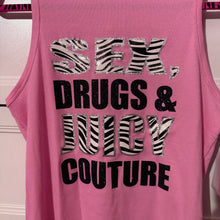 Load image into Gallery viewer, DISCOUNTED sex drugs and juicy couture pink tank top XL
