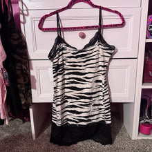 Load image into Gallery viewer, don’t be a nasty bitch zebra lace tank top XL
