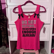 Load image into Gallery viewer, do not disturb hot pink tank top Large
