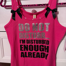 Load image into Gallery viewer, do not disturb hot pink tank top Large
