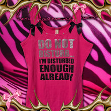 Load image into Gallery viewer, do not disturb hot pink tank top Large
