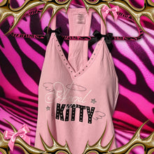 Load image into Gallery viewer, angel kitty pink halter tank top
