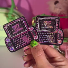 Load and play video in Gallery viewer, Feelin Like a Y2K Princess Zebra Juicy Sidekick Mcbling Holo Glitter Sticker
