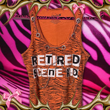 Load image into Gallery viewer, retired scene kid orange zebra tank top
