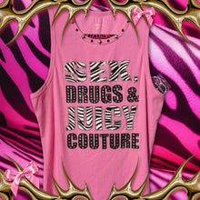 Load image into Gallery viewer, sex drugs juicy pink tank top
