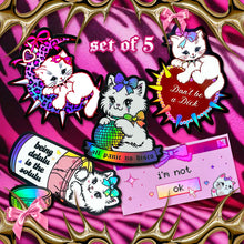 Load image into Gallery viewer, Sticker Set Pack (5 Holo Kitty Cat Stickers)

