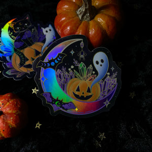 Set of 2 Crystal Halloween Holo Stickers