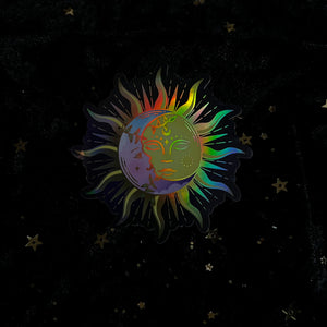 Sun & Moon Holo Sticker