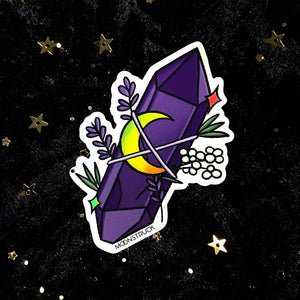 Holographic Amethyst Crystal Sticker