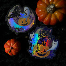 Load image into Gallery viewer, Set of 2 Crystal Halloween Holo Stickers
