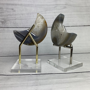 Handmade Crystal Display Stand - Gold or Silver