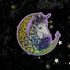 Glitter Crystal Last Unicorn Inspired Sticker