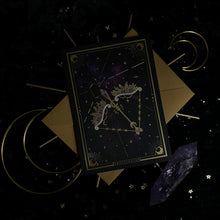 Load image into Gallery viewer, Amethystrology Zodiac Individual (or Set of 3) Greeting Cards
