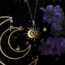 Load image into Gallery viewer, Moonstruck Crystals x Amerlie Jewelry | Moonstruck Amethyst Necklace (Gold or Silver)
