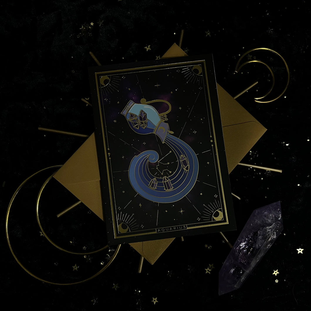 Amethystrology Zodiac Individual (or Set of 3) Greeting Cards