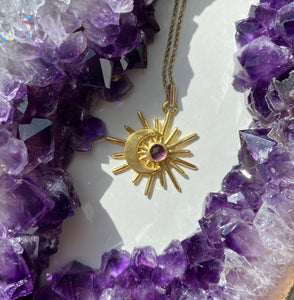 Moonstruck Crystals x Amerlie Jewelry | Moonstruck Amethyst Necklace (Gold or Silver)