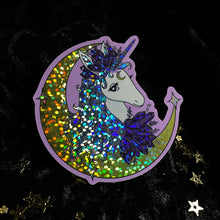 Load image into Gallery viewer, Glitter Crystal Last Unicorn Inspired Sticker
