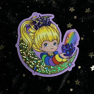 Glitter Crystal Rainbow Brite Inspired Sticker