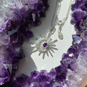 Moonstruck Crystals x Amerlie Jewelry | Moonstruck Amethyst Necklace (Gold or Silver)