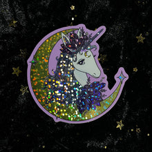 Load image into Gallery viewer, Glitter Crystal Last Unicorn Inspired Sticker
